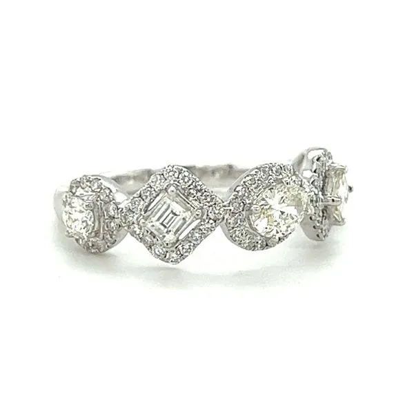14 Karat White Gold Multi Shape Diamond Ring Image 3 Toner Jewelers Overland Park, KS