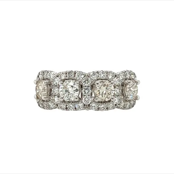 14 Karat White Gold 4 Stone Diamond Band Toner Jewelers Overland Park, KS