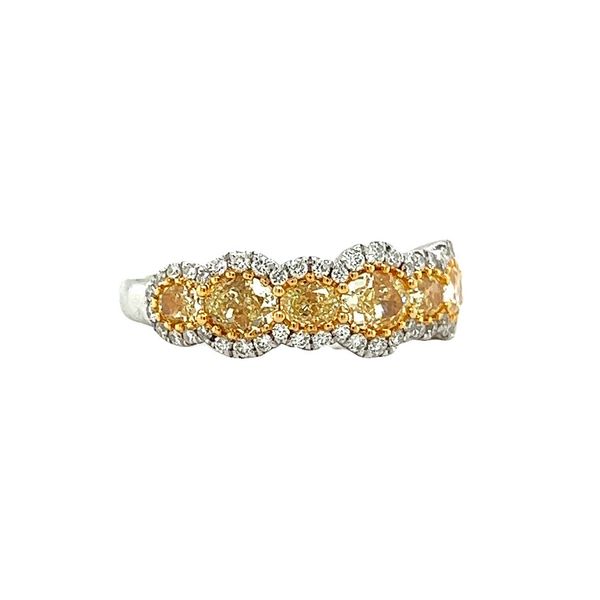 18 Karat White and Yellow Gold Yellow Diamond Band Image 2 Toner Jewelers Overland Park, KS