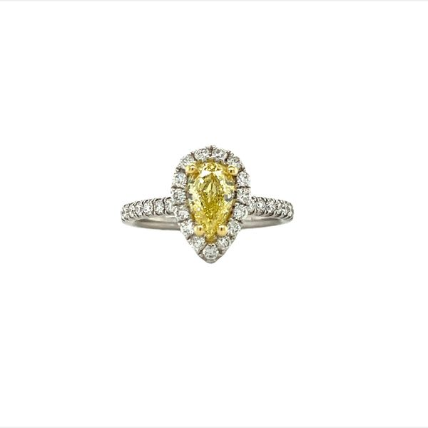 18 Karat White and Yellow Gold Yellow Diamond Ring Toner Jewelers Overland Park, KS