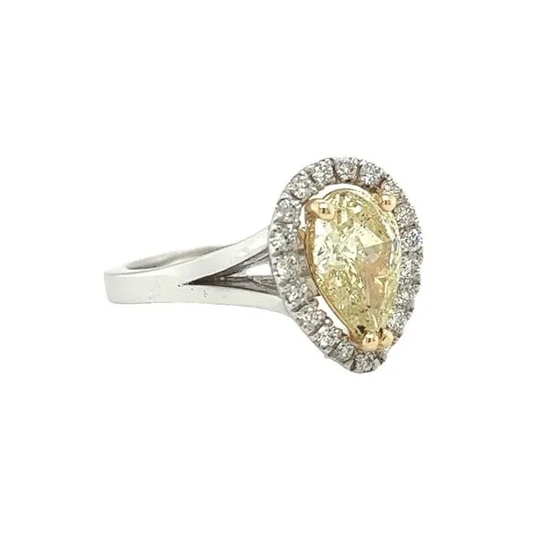14 Karat White Gold Yellow Diamond Ring Image 3 Toner Jewelers Overland Park, KS