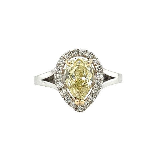 14 Karat White Gold Yellow Diamond Ring Toner Jewelers Overland Park, KS