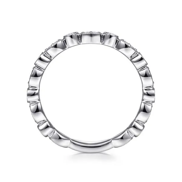 Gabriel & Co. 14K White Gold Marquise and Round Diamond Stackable Ring Image 2 Toner Jewelers Overland Park, KS