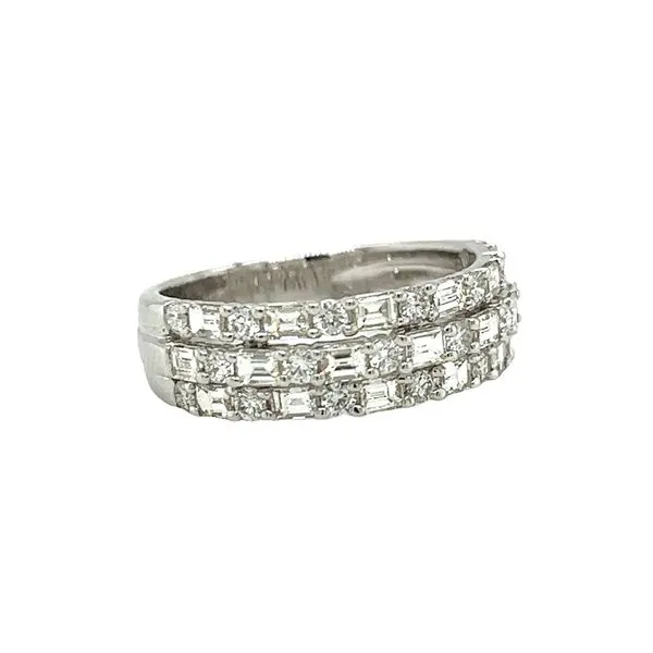 14 Karat White Gold Contemporary Diamond Band Image 2 Toner Jewelers Overland Park, KS