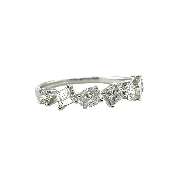 14 Karat White Gold Contemporary Diamond Band Image 2 Toner Jewelers Overland Park, KS