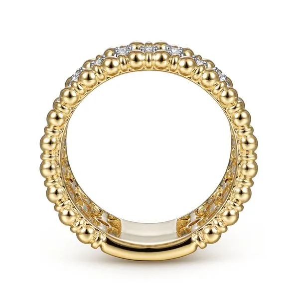 Gabriel & Co. 14K Yellow Gold Bujukan Ball Diamond Statement Ring Image 2 Toner Jewelers Overland Park, KS