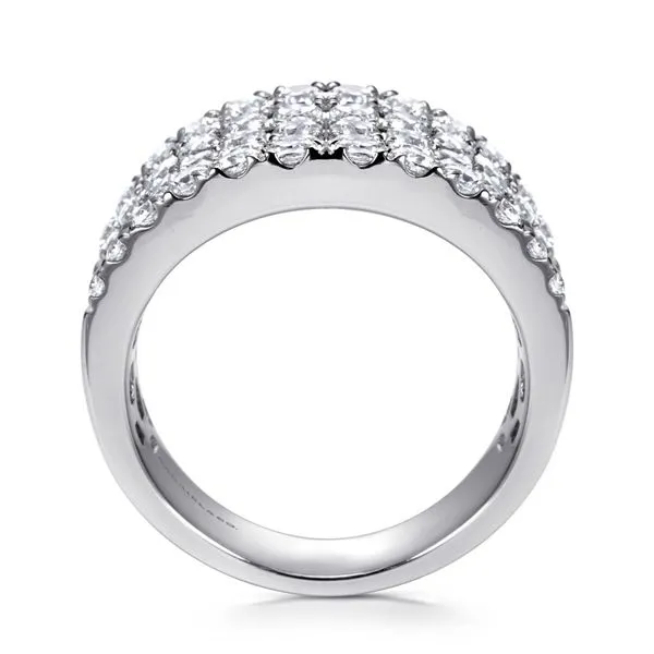 Gabriel & Co. 14K White Gold Wide Pave Diamond Ring Image 2 Toner Jewelers Overland Park, KS