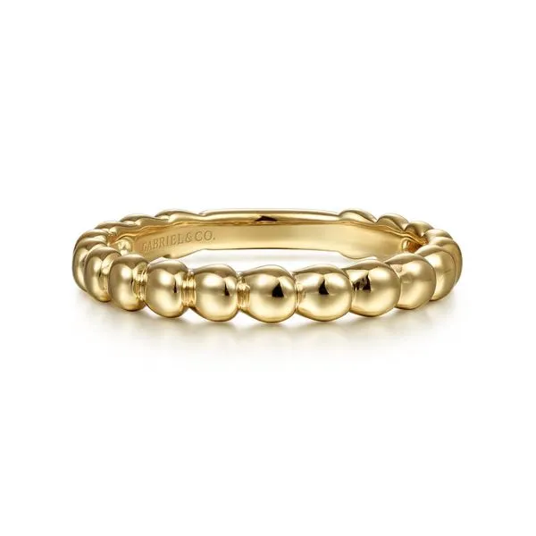 Gabriel & Co. 14K Yellow Gold Bujukan Bead Ring Toner Jewelers Overland Park, KS