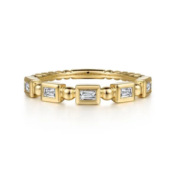 Gabriel & Co. 14K Yellow Gold Diamond Geometric Ring Toner Jewelers Overland Park, KS