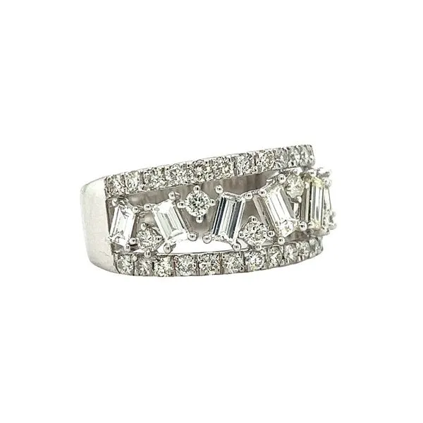 14 Karat White Gold Contemporary Diamond Fashion Band Image 2 Toner Jewelers Overland Park, KS