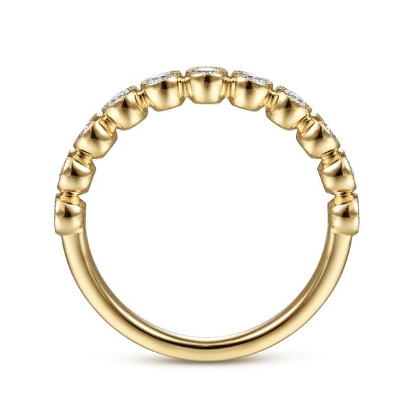Gabriel & Co. 14K Yellow Gold Diamond Stackable Ring Image 2 Toner Jewelers Overland Park, KS