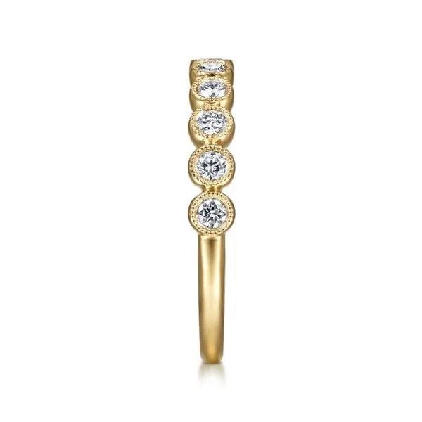 Gabriel & Co. 14K Yellow Gold Diamond Stackable Ring Image 4 Toner Jewelers Overland Park, KS