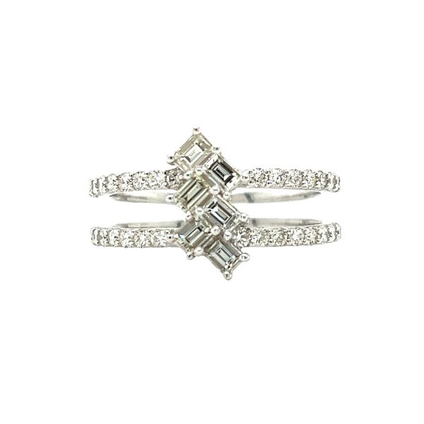 14 Karat White Gold Geometric Diamond Fashion Ring Toner Jewelers Overland Park, KS