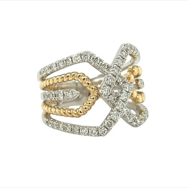 14k Gold Geometric Diamond Fashion Band Image 2 Toner Jewelers Overland Park, KS