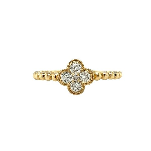 14 Karat Yellow Gold Diamond Clover Ring Toner Jewelers Overland Park, KS