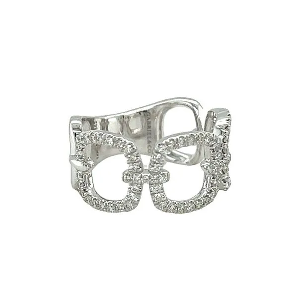 Gabriel & Co 14 Karat White Gold Diamond Fashion Ring Image 2 Toner Jewelers Overland Park, KS