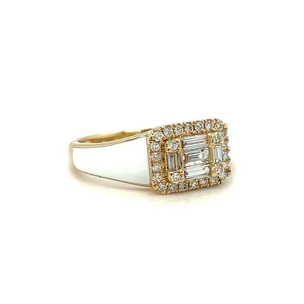 14k Yellow Gold Diamond and Enamel Band Image 3 Toner Jewelers Overland Park, KS