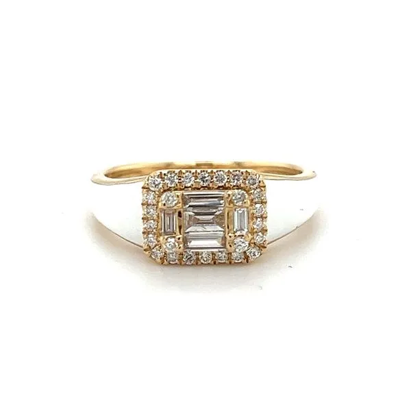 14k Yellow Gold Diamond and Enamel Band Toner Jewelers Overland Park, KS