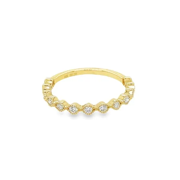 14k Yellow Gold Diamond Stackable Band Image 2 Toner Jewelers Overland Park, KS