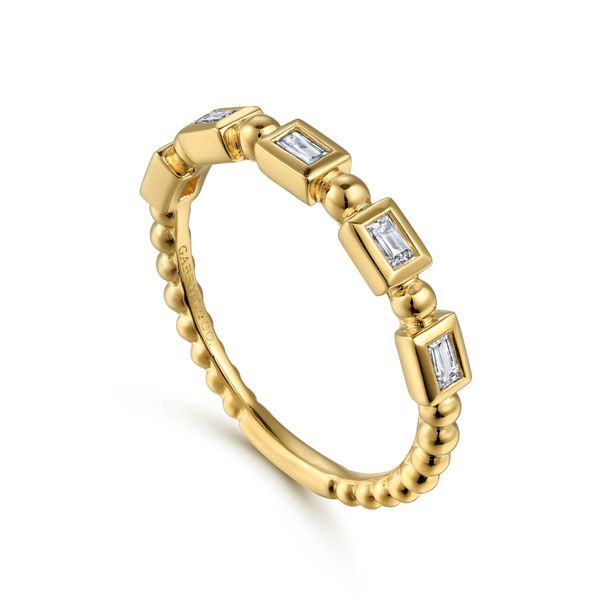 Gabriel & Co. 14K Yellow Gold Diamond Geometric Ring Image 3 Toner Jewelers Overland Park, KS