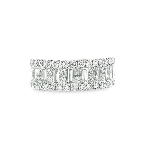 14k White Gold Wide Diamond Band Toner Jewelers Overland Park, KS