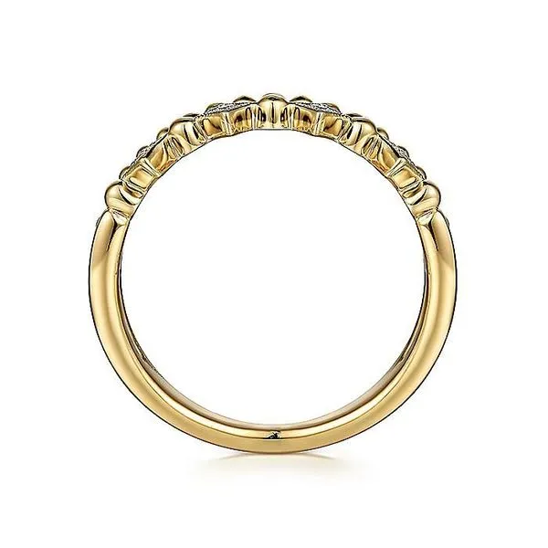 Gabriel & Co. 14k Yellow Gold Easy Stackable Ring Image 2 Toner Jewelers Overland Park, KS