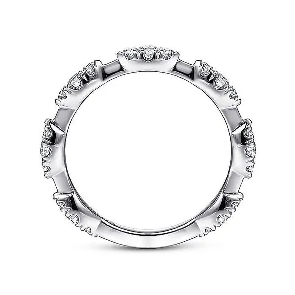 Gabriel & Co. 14K White Gold Diamond Stackable Band Image 2 Toner Jewelers Overland Park, KS