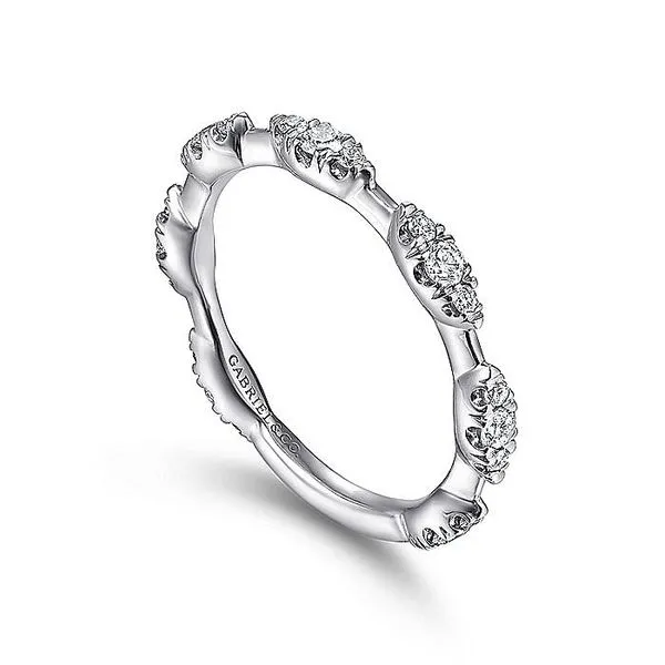 Gabriel & Co. 14K White Gold Diamond Stackable Band Image 3 Toner Jewelers Overland Park, KS