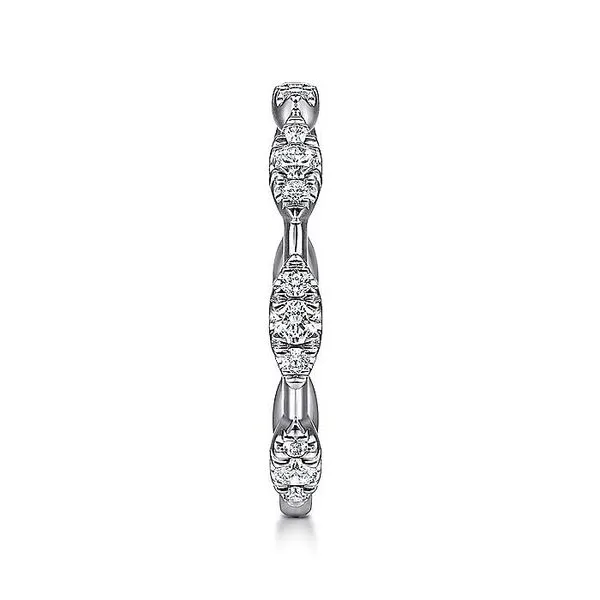 Gabriel & Co. 14K White Gold Diamond Stackable Band Image 4 Toner Jewelers Overland Park, KS