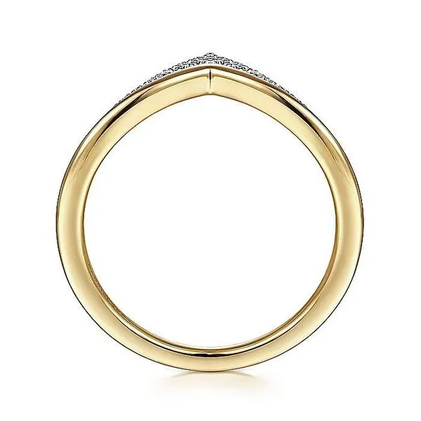 Gabriel & Co. 14K Gold Chevron Diamond Ring Image 2 Toner Jewelers Overland Park, KS