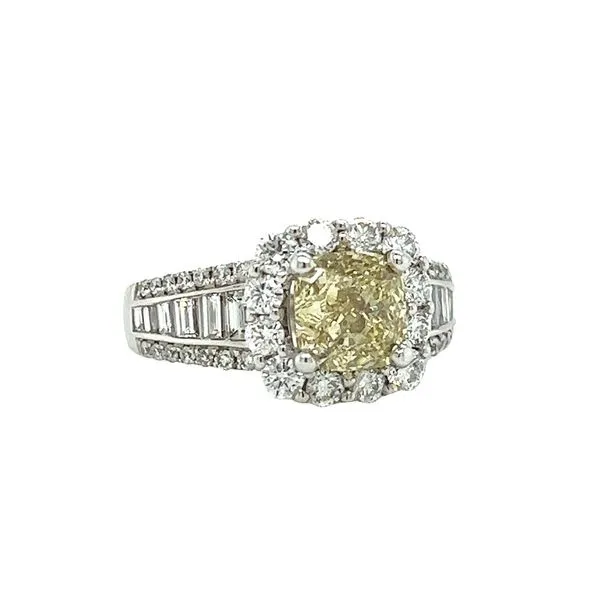 18 Karat White Gold Yellow Diamond Ring Image 2 Toner Jewelers Overland Park, KS