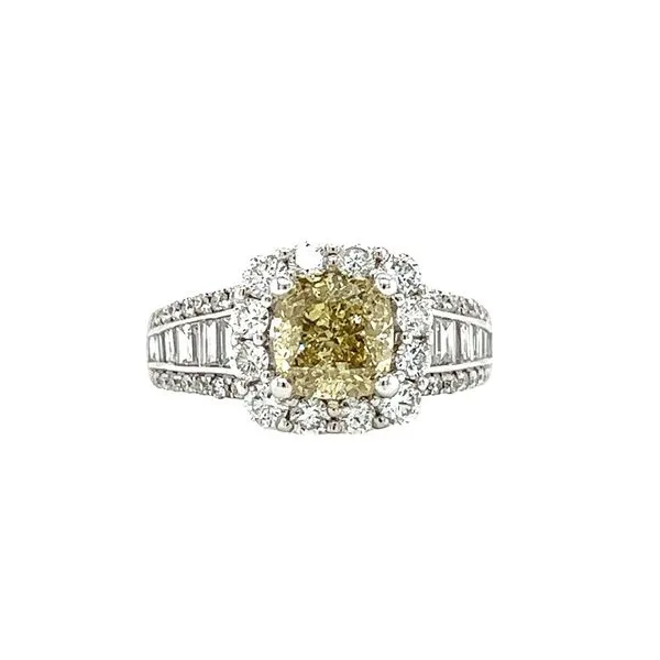 18 Karat White Gold Yellow Diamond Ring Toner Jewelers Overland Park, KS