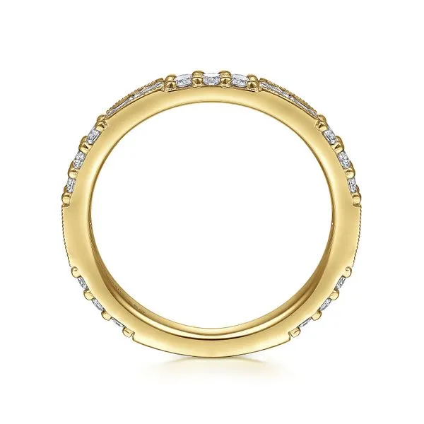 Gabriel & Co. 14K Yellow Gold Diamond Stackable Ring Image 2 Toner Jewelers Overland Park, KS