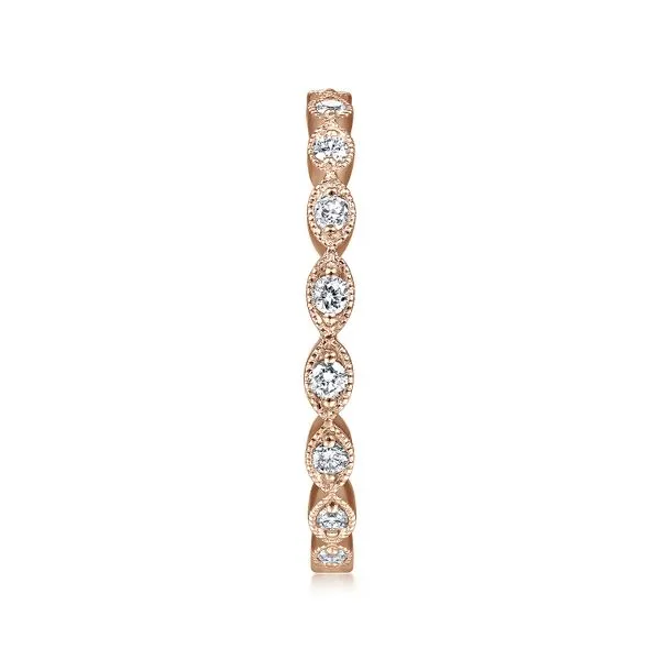 Gabriel & Co.14K Rose Gold Stackable Diamond Band Image 3 Toner Jewelers Overland Park, KS
