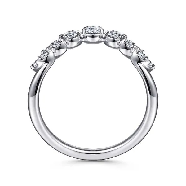 Gabriel & Co. 14K White Gold Diamond Chevron Ring Image 3 Toner Jewelers Overland Park, KS