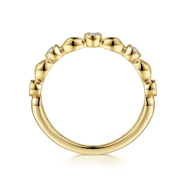 Gabriel & Co.14K Yellow Gold Diamond Stackable Band Image 3 Toner Jewelers Overland Park, KS