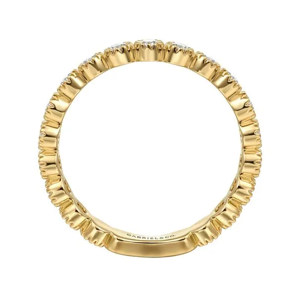 Gabriel  & Co.14K Yellow Gold Stackable Diamond Band Image 2 Toner Jewelers Overland Park, KS
