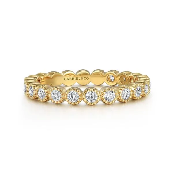 Gabriel  & Co.14K Yellow Gold Stackable Diamond Band Toner Jewelers Overland Park, KS
