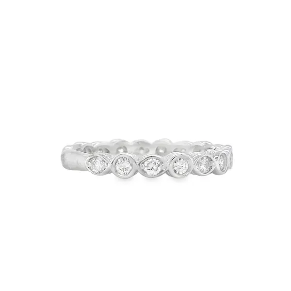 14k White Gold Bezel Diamond Ring Toner Jewelers Overland Park, KS