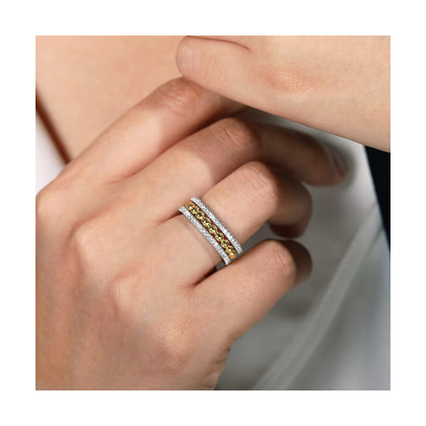 14 Karat White and Yellow Gold Round Diamonds and Diamond Fashion Ring Image 5 Toner Jewelers Overland Park, KS