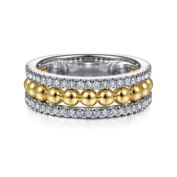 14 Karat White and Yellow Gold Round Diamonds and Diamond Fashion Ring Toner Jewelers Overland Park, KS