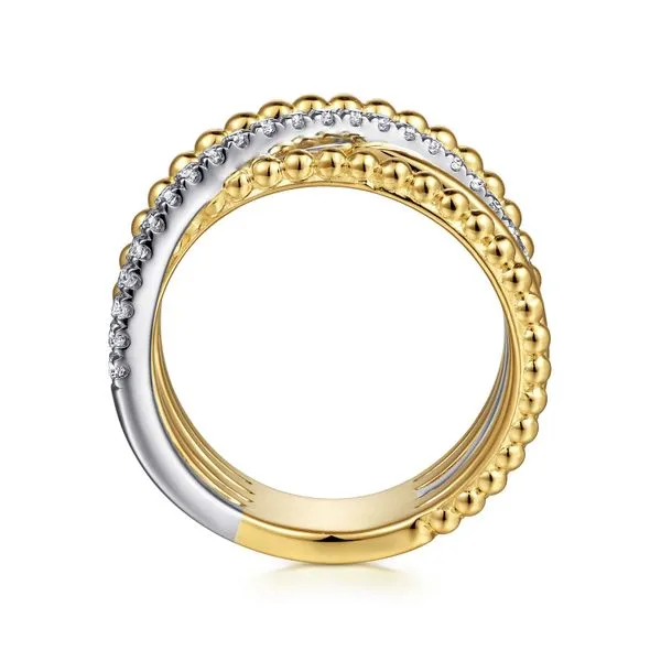 14 Karat White and Yellow Gold Round Diamonds and Diamond Fashion Ring Image 3 Toner Jewelers Overland Park, KS
