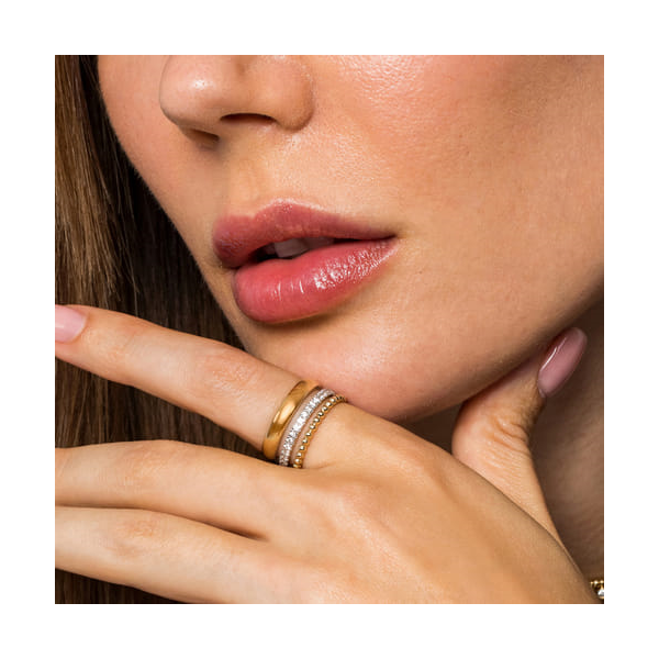 14 Karat White and Yellow Gold Round Diamonds and Diamond Fashion Ring Image 5 Toner Jewelers Overland Park, KS