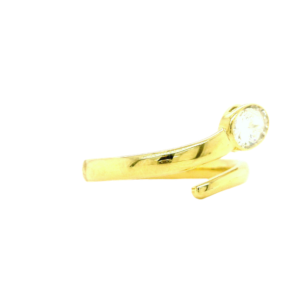 14K Yellow Gold Diamond Bypass Ring Image 3 Toner Jewelers Overland Park, KS