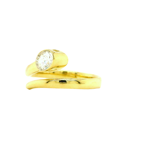 14K Yellow Gold Diamond Bypass Ring Image 4 Toner Jewelers Overland Park, KS