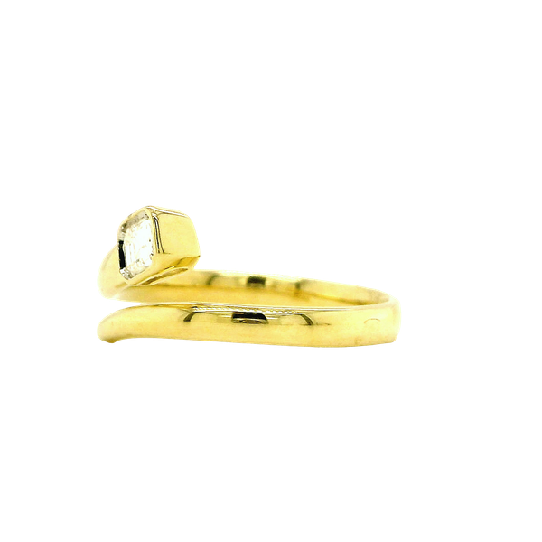 14K Yellow Gold Diamond Bypass Ring Image 4 Toner Jewelers Overland Park, KS