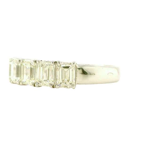 Platinum Emerald Cut Diamond Ring Image 4 Toner Jewelers Overland Park, KS