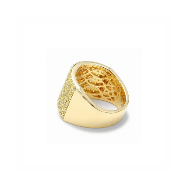 18k Yellow Gold Pavé Yellow Diamond Ring Image 2 Toner Jewelers Overland Park, KS