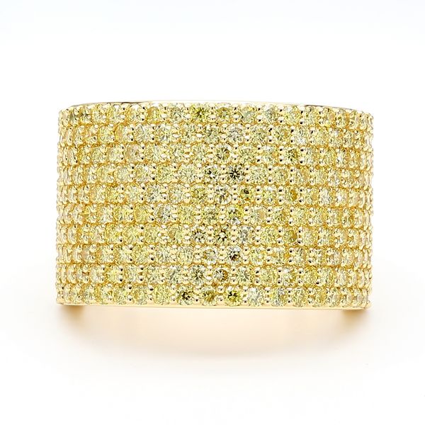 18k Yellow Gold Pavé Yellow Diamond Ring Toner Jewelers Overland Park, KS