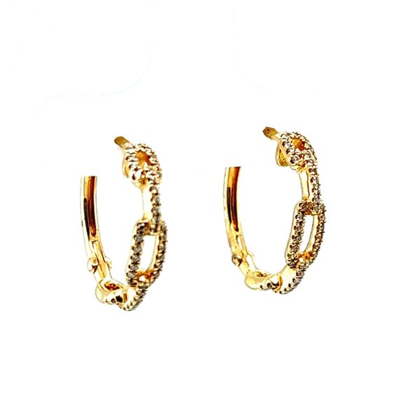 14 Karat Yellow Gold Diamond Hoop Earrings Toner Jewelers Overland Park, KS